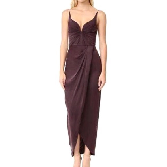 ZIMMERMANN Sueded Drape Dress in Burgundy / Plum - Picture 1 of 7